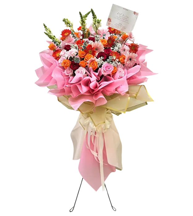 pink-sunrise-standing-flower-bouquet-jakarta-chiara-florist1